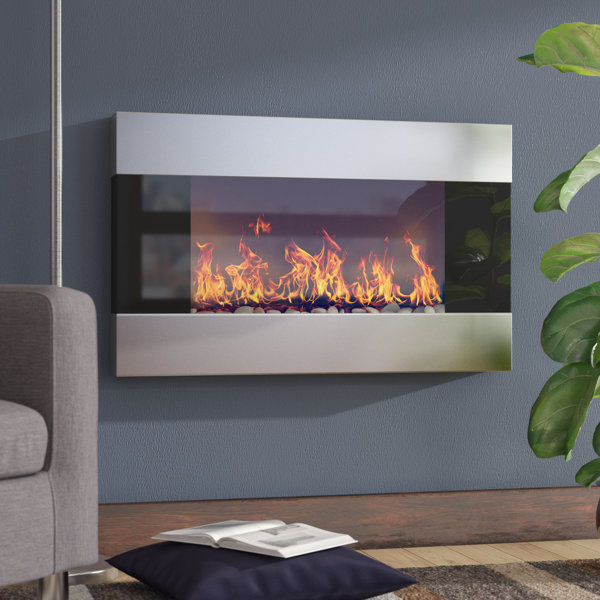 Allmar 36 Inch Wall Mount Electric Fireplace With Remote 